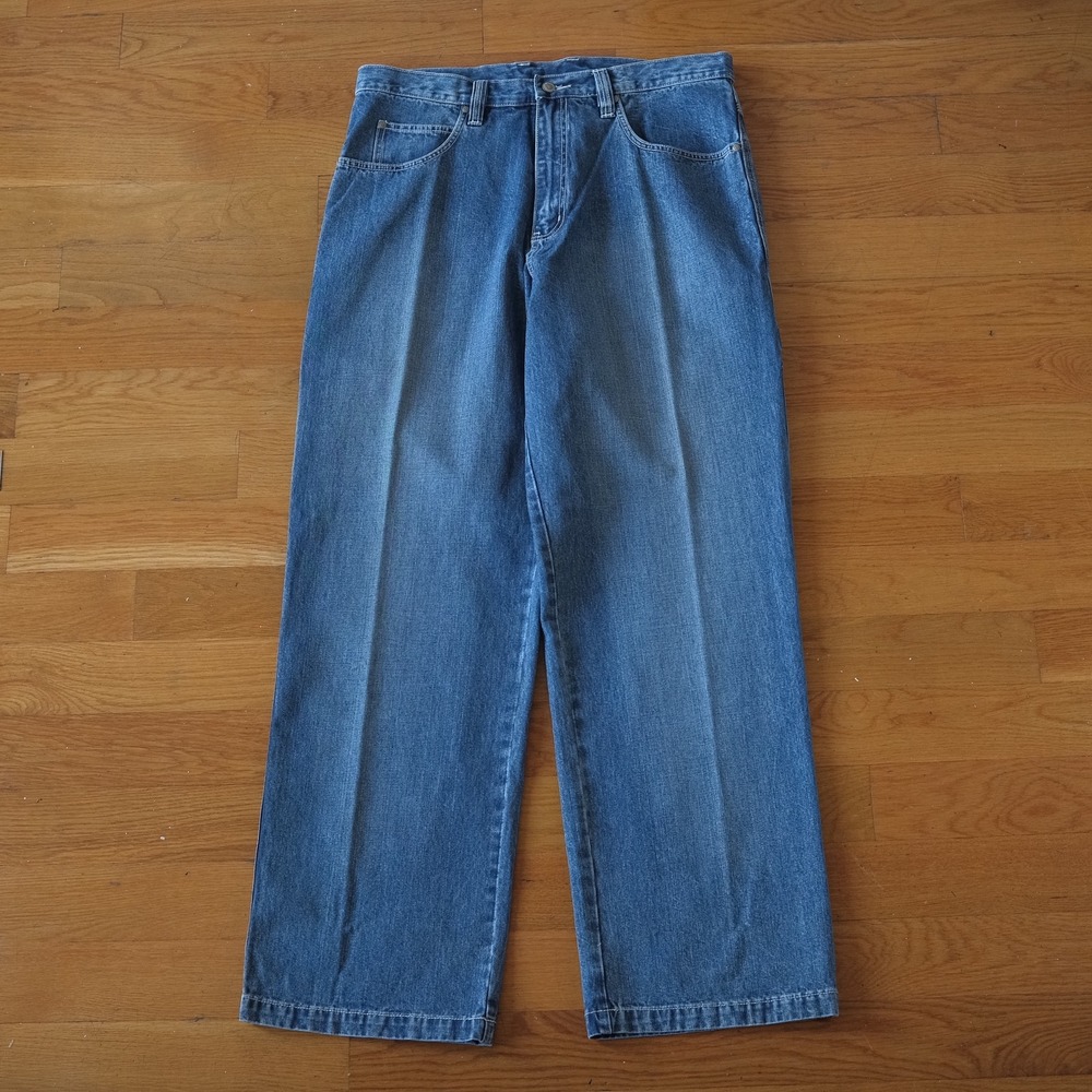 Rocawear Carpenter Jeans Mens Blue Baggy Y2K Streetwear 36x34 Wide Leg Denim